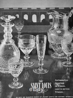 Saint Louis Trianon Wine Glasses Verre A Vin Cristal Taillé 19ème Xixème Empire