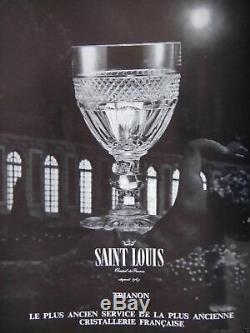 Saint Louis Trianon Wine Glasses Verres A Vin Cristal Taillé 19ème Xixème Empire