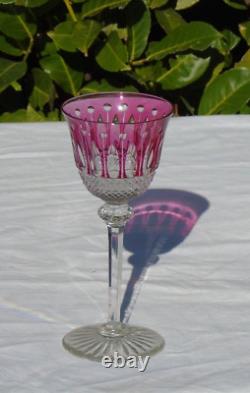 Saint Louis Verre en cristal doublé modèle Tommy Couleur Rubis H 20 cm