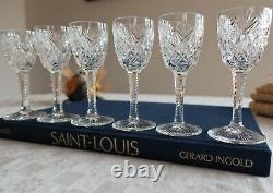 Saint Louis cristal, service Florence. 7 verres à liqueur. H11cm. Estampillés