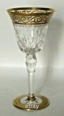 Saint Louis cristal verres à eau modèle Stella or signé fait main très bon état