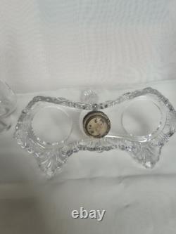 Saint Louis, huilier-vinaignier en cristal moulé