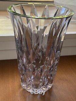 Saint Louis imposant vase en cristal taillé à pans coupés années 50/60