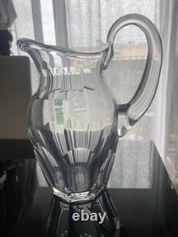 Saint Louis modèle Canton, broc/pichet en cristal, signé, Carafe TBE