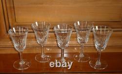 Saint Louis modèle Cerdagne 5 verres à vin en cristal Saint louis SUPERBE