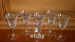 Saint Louis modèle Cerdagne 5 verres à vin en cristal Saint louis SUPERBE