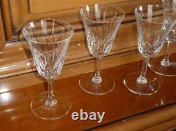 Saint Louis modèle Cerdagne 5 verres à vin en cristal Saint louis SUPERBE