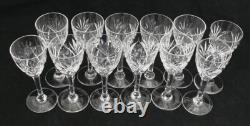 Saint Louis modèle Chantilly, 12 verres 11,7 cm, cristal, excellent état, signés