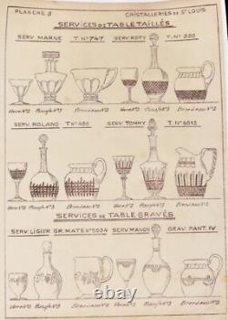 Saint Louis modèle Marne, beau broc/pichet, cristal, signé, excellent état