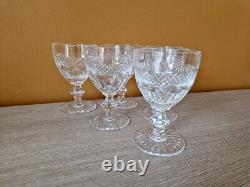 Saint Louis modèle Trianon série de 6 verres à vin n°3 en cristal taillé