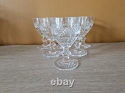 Saint Louis modèle Trianon série de 6 verres à vin n°4 en cristal taillé