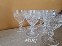Saint Louis modèle Trianon série de 6 verres à vin n°4 en cristal taillé