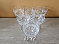 Saint Louis modèle Trianon série de 6 verres à vin n°4 en cristal taillé