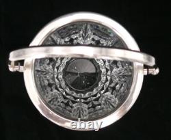 Saint Louis, seau à glace/glaçons cristal et métal argenté, excellent état