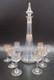 Saint-louis Carafe + 8 Verres Cristal Grav&eacute; Dorure Xxeme Catalogue 1930