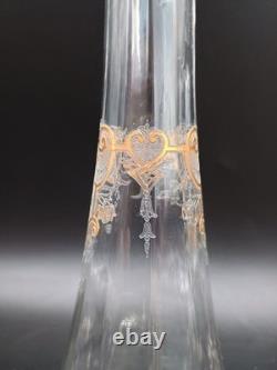 Saint-louis Carafe + 8 verres cristal gravé dorure XXeme Catalogue 1930