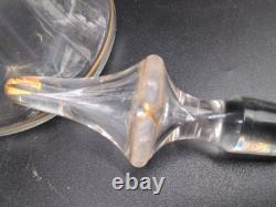 Saint-louis Carafe + 8 verres cristal gravé dorure XXeme Catalogue 1930
