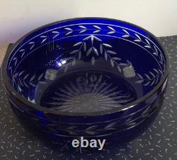 Saladier En cristal Bleu Baccarat Ou Saint Louis