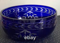 Saladier En cristal Bleu Baccarat Ou Saint Louis