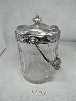 Seau Pot A Biscuits Cristal Saint Louis Art Nouveau Old Biscuit Crystal Jar