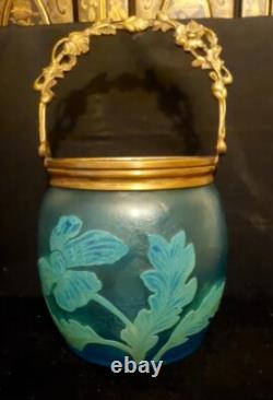 Seau a biscuit Ou a Glace Saint Louis Ou Baccarat Cristal Givré Dégagée A L