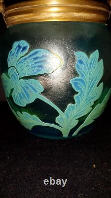 Seau a biscuit Ou a Glace Saint Louis Ou Baccarat Cristal Givré Dégagée A L