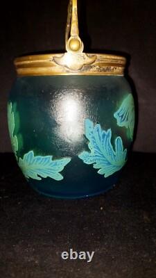 Seau a biscuit Ou a Glace Saint Louis Ou Baccarat Cristal Givré Dégagée A L