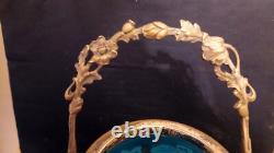 Seau a biscuit Ou a Glace Saint Louis Ou Baccarat Cristal Givré Dégagée A L