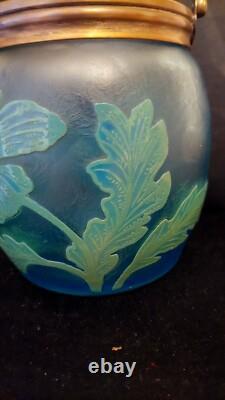 Seau a biscuit Ou a Glace Saint Louis Ou Baccarat Cristal Givré Dégagée A L