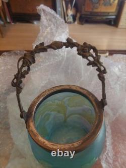 Seau a biscuit Ou a Glace Saint Louis Ou Baccarat Cristal Givré Dégagée A L