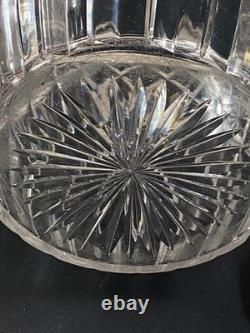 Seau à biscuits cristal taillé Baccarat Saint Louis monture métal argenté Empire