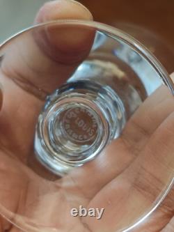 Sérié 6 Verres à Vin, Eau en cristal de St Louis, modèle Jersey 11,2cm