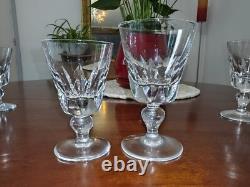 Sérié 6 Verres à Vin, Eau en cristal de St Louis, modèle Jersey 11,2cm