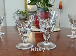 Sérié 6 Verres à Vin, Eau en cristal de St Louis, modèle Jersey 11,2cm