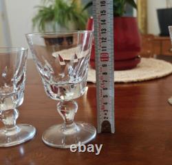 Sérié 6 Verres à Vin, Eau en cristal de St Louis, modèle Jersey 11,2cm