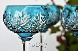Série 6 verres à vin du Rhin (ou Roemer) en cristal de St Louis modèle Massenet