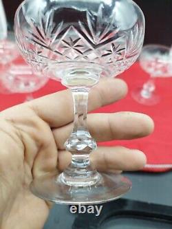 Série 8 Coupes Champagne Cristal Saint Louis Modèle Massenet (D5)