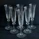 Série De 6 Flûtes À Champagne En Cristal De St Louis Modèle Tommy Signés