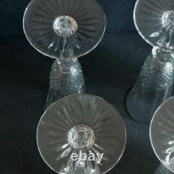 Série De 6 Flûtes À Champagne En Cristal De St Louis Modèle Tommy Signés
