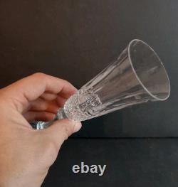 Série De 6 Flûtes À Champagne En Cristal De St Louis Modèle Tommy Signés