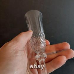 Série De 6 Flûtes À Champagne En Cristal De St Louis Modèle Tommy Signés