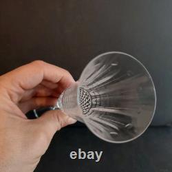Série De 6 Flûtes À Champagne En Cristal De St Louis Modèle Tommy Signés
