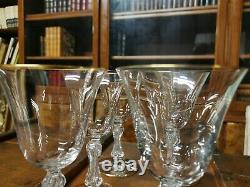 Serie De 6 Verres A Eau En Cristal Saint Louis Modele Lozère 16,8cm