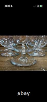 Série De 6 Verrres À Cognac Cristal De Saint Louis Hauteur 12 cm