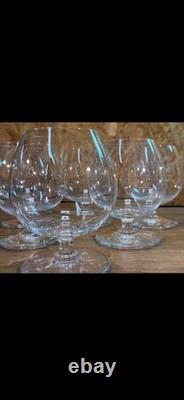 Série De 6 Verrres À Cognac Cristal De Saint Louis Hauteur 12 cm