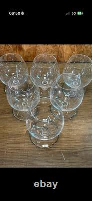 Série De 6 Verrres À Cognac Cristal De Saint Louis Hauteur 12 cm