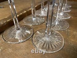 Serie de 10 Verres à Vin Blanc cristal Saint Louis Modèle Messine