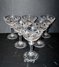 Série de 6 coupe à champagne vintage en cristal taillé SAINT-LOUIS LEMBERG 14cm