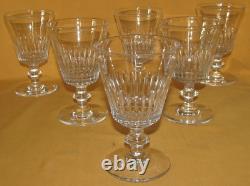 Série de 6 verres à eau anciens en cristal Baccarat Saint-Louis XIXème