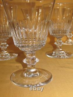 Série de 6 verres à eau anciens en cristal Baccarat Saint-Louis XIXème